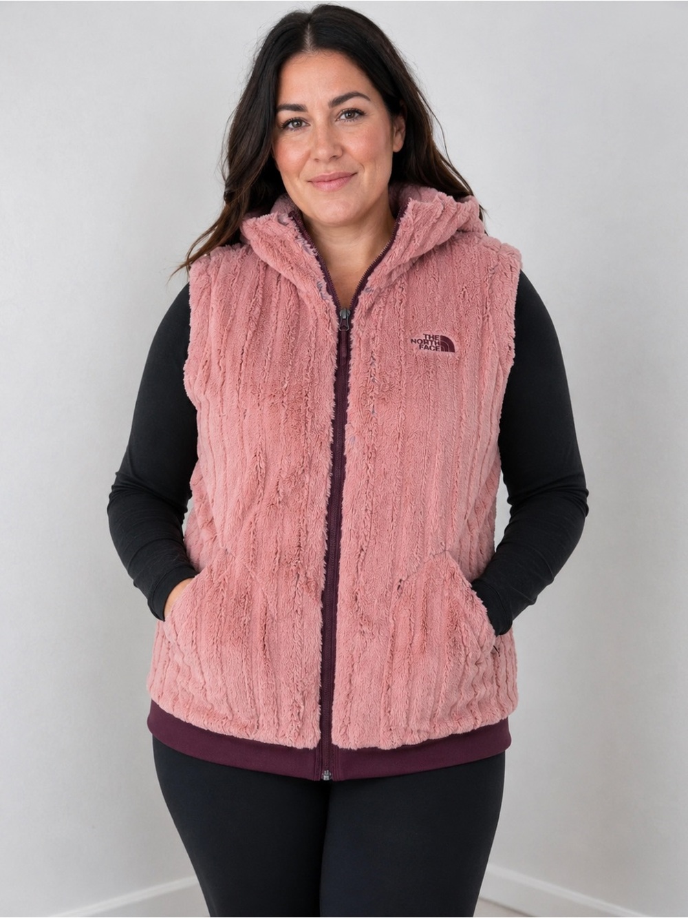 The North Face Women's Dusty Rose Hooded Fleece Vest